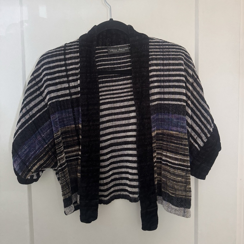 Marcia Hammond Rare Hand Woven Women's Chenille Cardishrug Vermont  Art to Wear